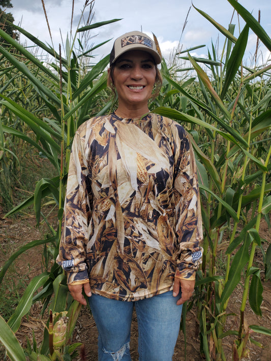 Fall Corn Stalk - "HELL YES! Series" - Long Sleeve T-Shirt